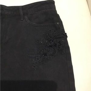 GUESS sparkly black denim skirt